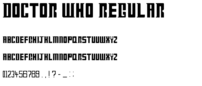 Doctor Who Regular font